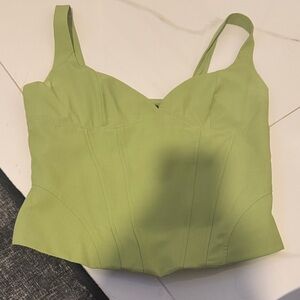 Zara Green Corset Top